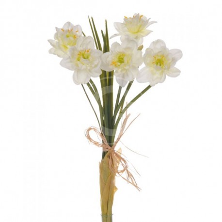 NARCISO 5 PZ. C/RAFIA NA010