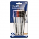 PENNA A SFERA TRATTO 1 CONF.6 PZ COL ASS