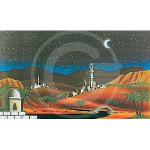 FONDALE PRESEPE ARABO NOTTE CM 70X100