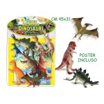 DINOSAURI CON POSTER 8 PZ