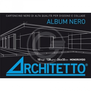 ALBUM NERO ARCHITETTO 24X33 10FG 90129