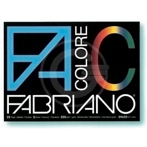 CARTELLA FABRIANO COLORE 33X48 5 COLORI