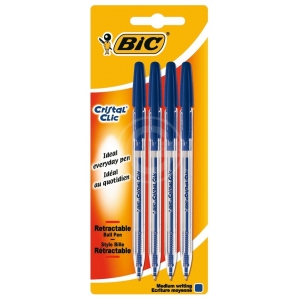 BLISTER BIC CRISTAL CLIC BLU 4PZ