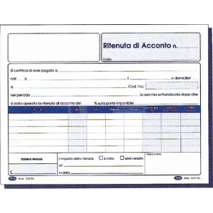 BLOCCO CERTIFICATI RITENUTE D'ACCONTO***