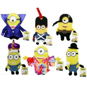 MINIONS 30CM VESTITO 3D OCCHI PLASTICA