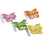 FARFALLE DI PIUME PZ.2 CON CLIP 12CM