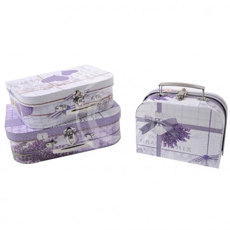 SET 3 VALIGETTE "CUOR DI LAVANDA"