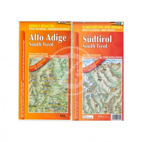 MAPPA RIFUGI&BIVACCHI ALTO ADIGE "ARAN