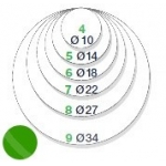 BUSTA ETICHETTE ADESIVE D22 VERDE