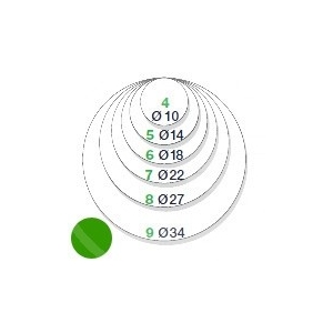 BUSTA ETICHETTE ADESIVE D22 VERDE