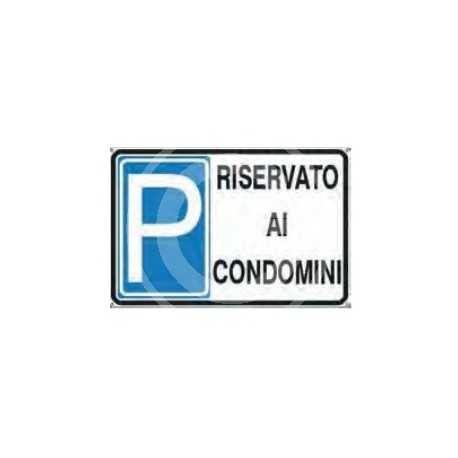 SEGNALE ADESIVO  RISERVATO CONDOMINI