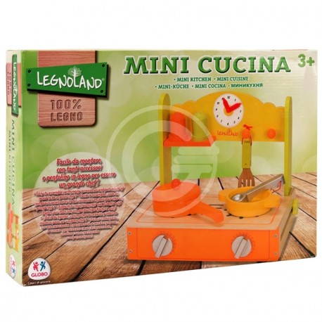 CUCINA IN LEGNO C/ACCESSORI 32X26,5X25CM