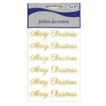 MERRY CHRISTMAS GLITTER ( 6 PCS) GOLD