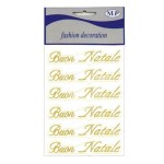 BUON NATALE GLITTER ( 6 PCS) GOLD