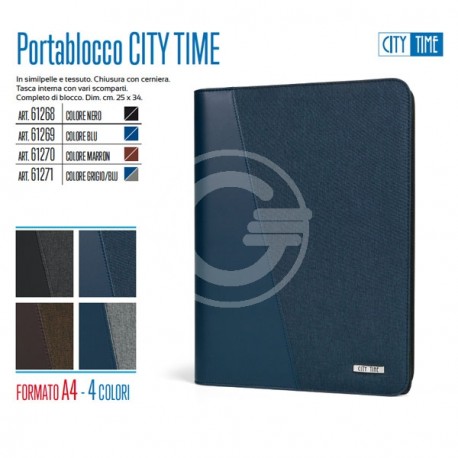 PORTABLOCCO"CITY TIME" A4 MARRON