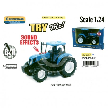 TRATTORE NEW HOLLAND CON SUONI 1:24