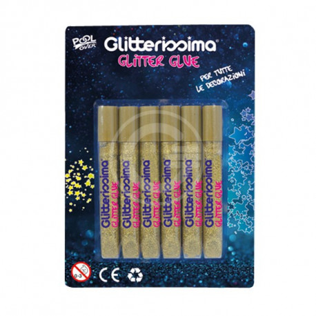 BLISTER 6 TUBETTI COLLA GLITTER ORO