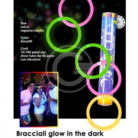 50 BRACCIALI GLOW IN THE  DARK