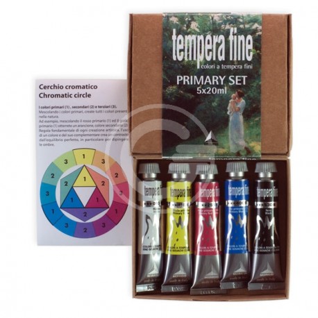 TEMPERA FINE 20ML PRIMARY SET