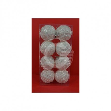 PALLE PVC PERLE E PAIETTES 6CM BOX6PZ