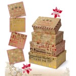 SET 4 SCATOLE  "CHRISTMAS KRAFT"