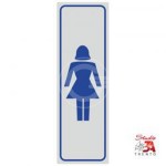 ETICHETTA TOILETTE SIMBOLO DONNA