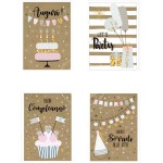 BIGLIETTI COMPLEANNO DESIGN KRAFT FOIL