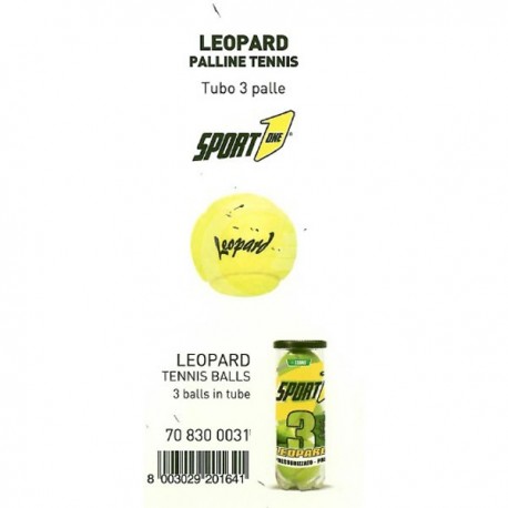 TUBO 3 PALLE TENNIS LEOPARD GIALLE